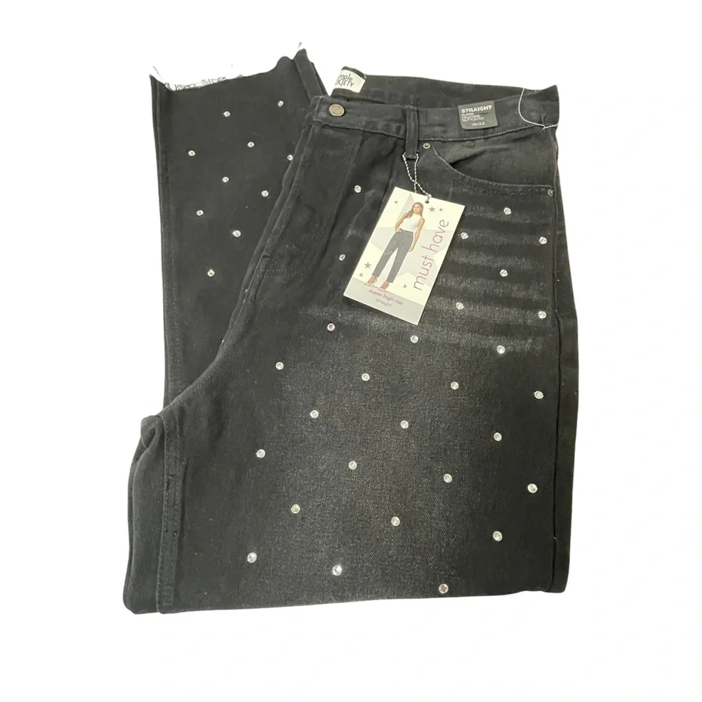 - Simple Society straight super hirise jeans size 15/32 - Picture 11 of 16